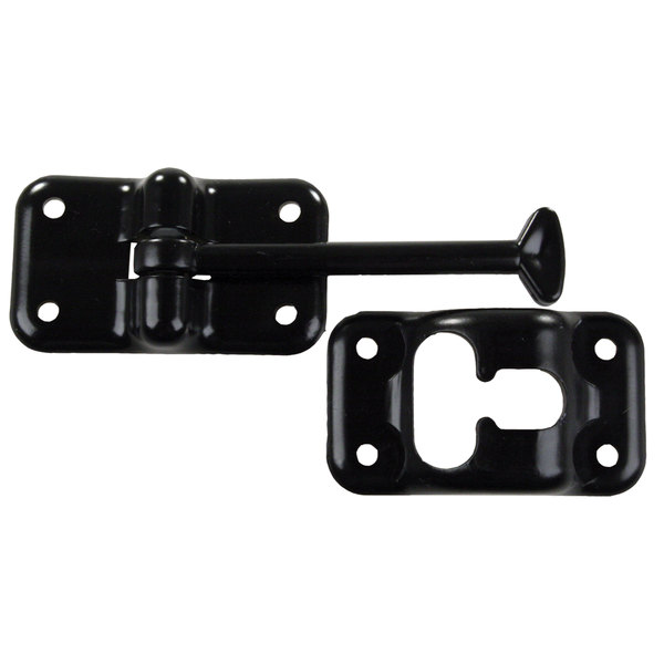 Jr Products JR Products 10324 Plastic T-Style Door Holder - Black, 3-1/2" 10324